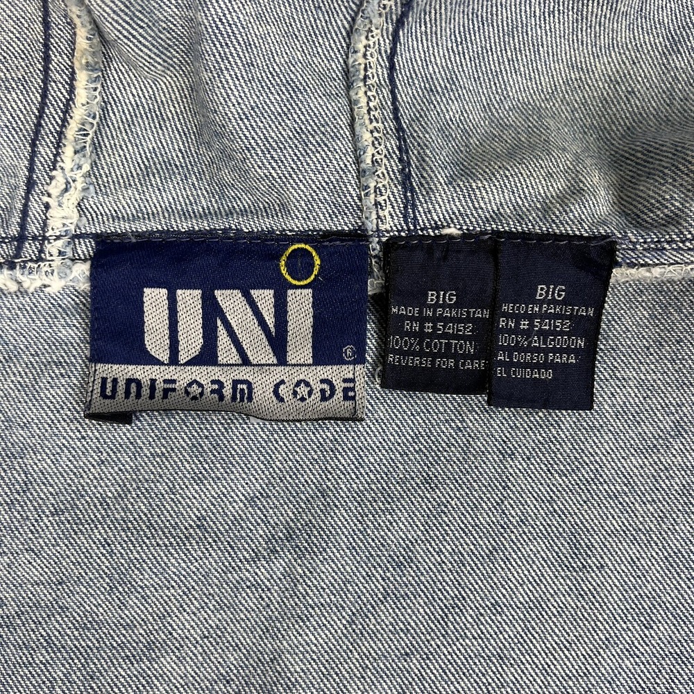 UNI‎ Code Denim Boho Whimsical Artsy Retro Embroidered Grandma Jacket Women Big - Picture 5 of 10